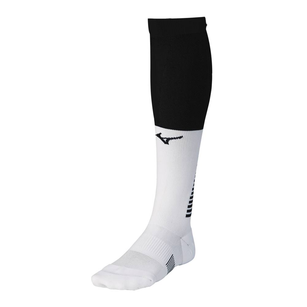 Mizuno Men's Diamond Elite OTC Baseball Socks Black/White (370259-NXM)